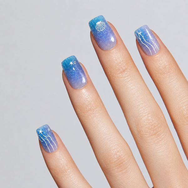Semicured UV gel nail sticker kit JQ028