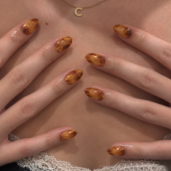 Leopard Cat Eye|32 Pcs Soft Gel Press-On Nails Real Gel Nail Extensions