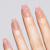 Christmas Pink Reindeer Snowflake Glossy Gel Nail Stickers