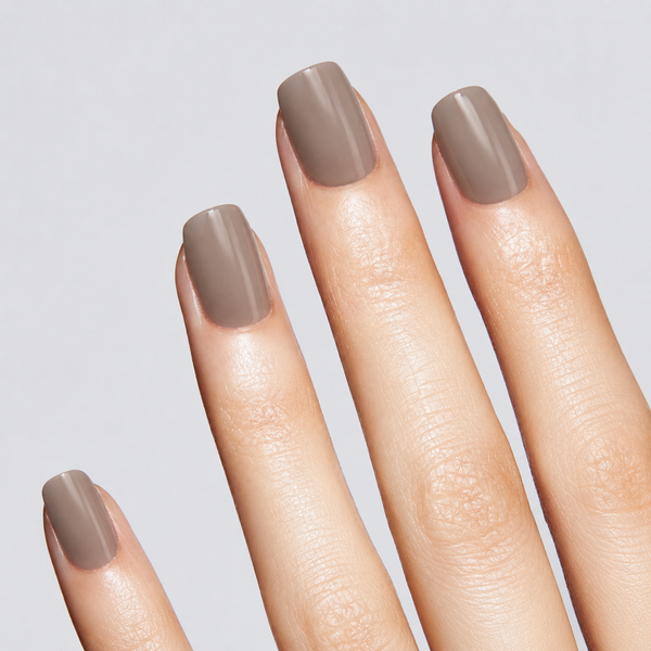 Semicured UV gel nail sticker nude brown