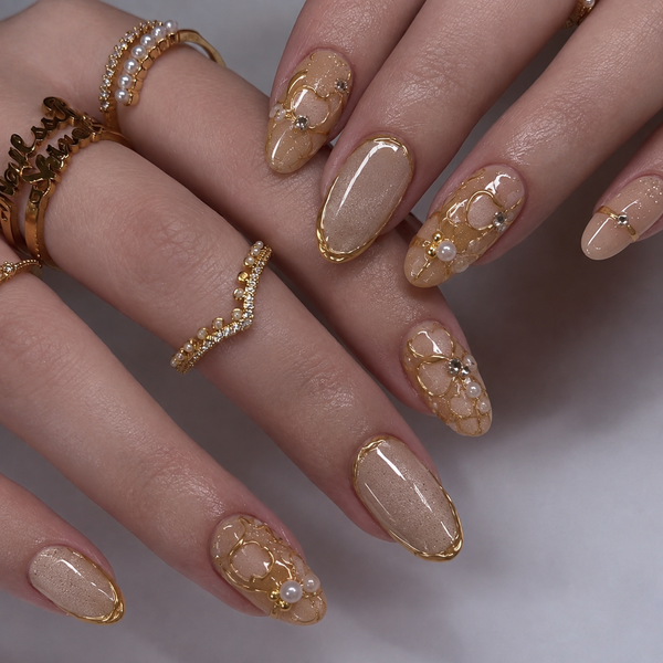 30 pieces gilt flowers