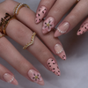 30 pieces pink pearl leopard print