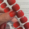 Black Red Ombre|32 Pcs Soft Gel Press-On Nails Real Gel Nail Extensions