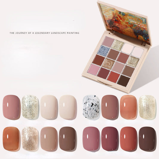 16 Colors Solid Nail Gel Set4