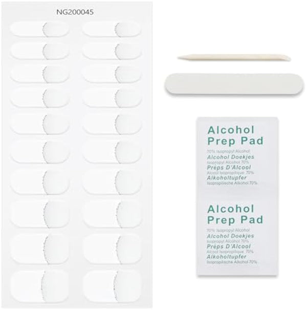 White French Tip Transparent Semi Cured