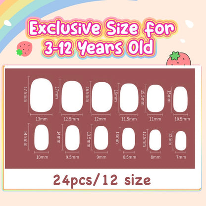 Mini Press On Nails For Kids 24 Pcs KPN1-33